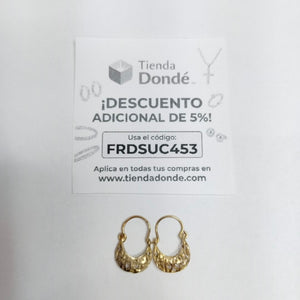 ARRACADAS PAR ORO 8 K 0.9 GRMS (SEMINUEVO)