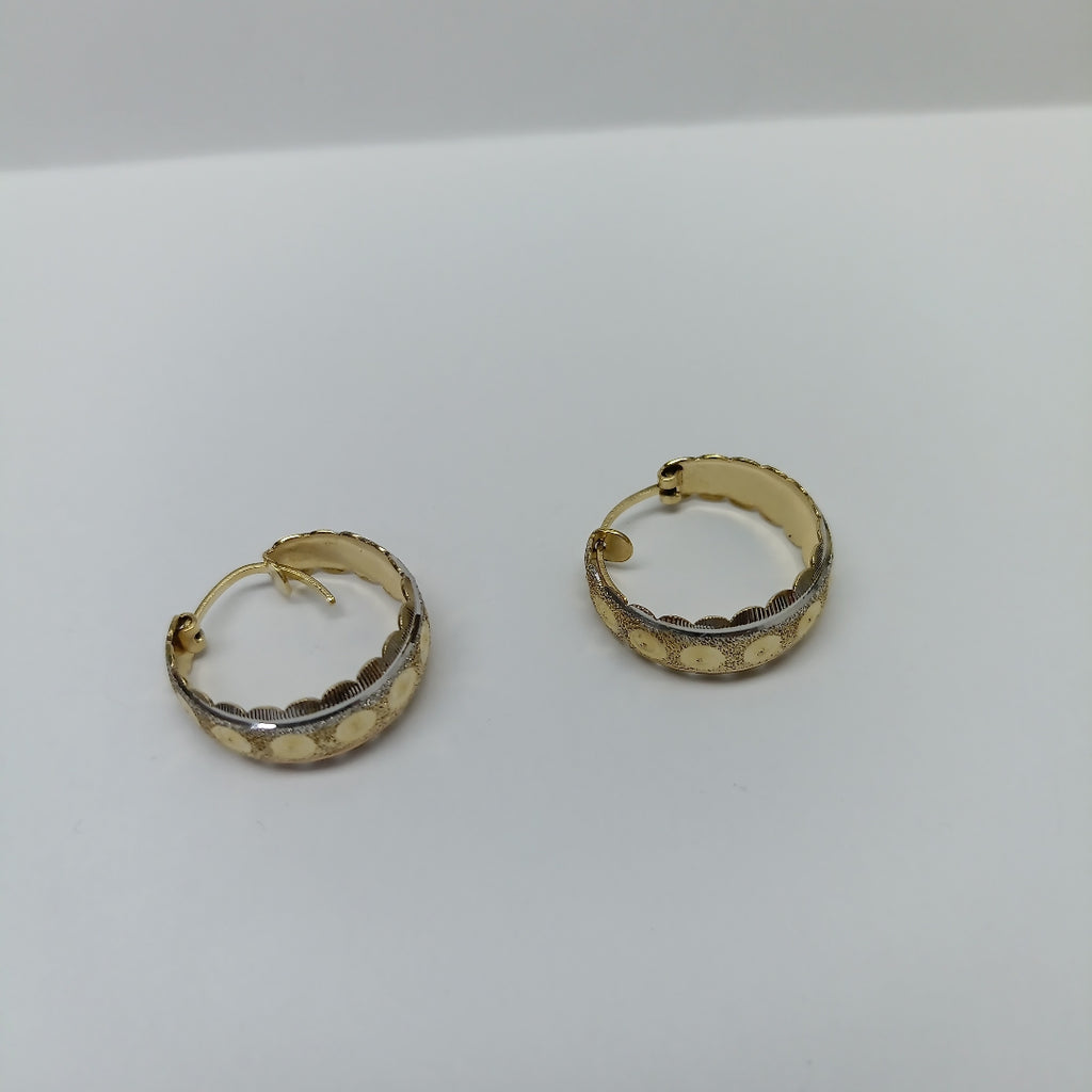ARRACADAS PAR ORO,ORO PLATINO 14 K 3,60 GRMS (SEMINUEVO)