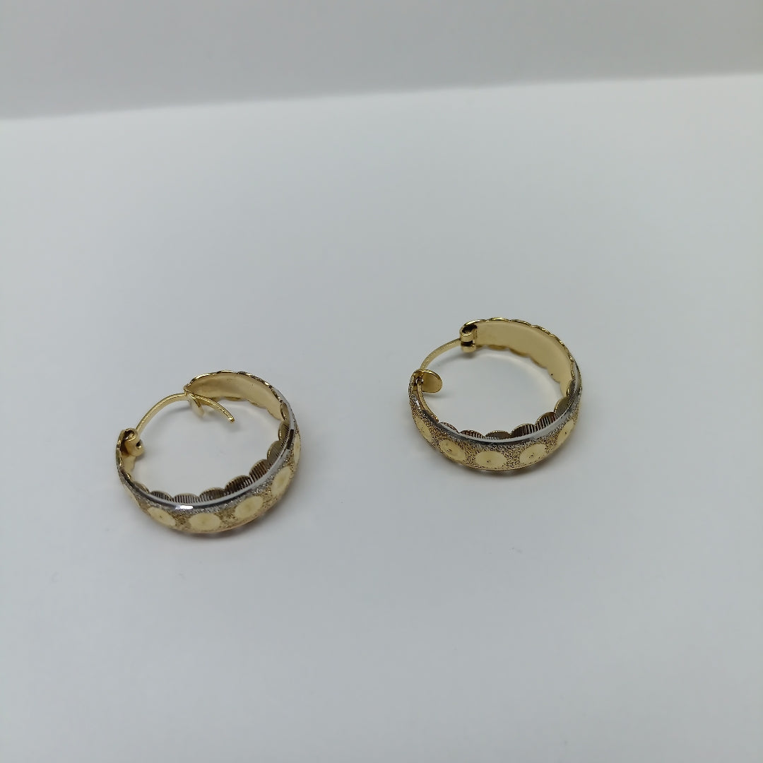 ARRACADAS PAR ORO,ORO PLATINO 14 K 3,60 GRMS (SEMINUEVO)