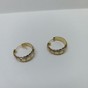 ARRACADAS PAR ORO,ORO PLATINO 14 K 3,60 GRMS (SEMINUEVO)
