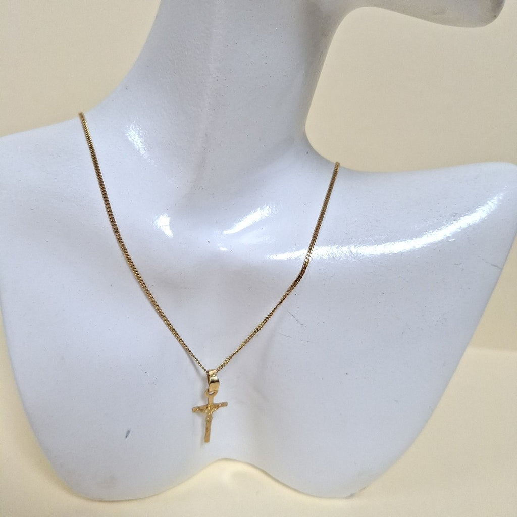 CADENA, CRUCIFIJO ORO 10 K 1.7 GRMS (SEMINUEVO)