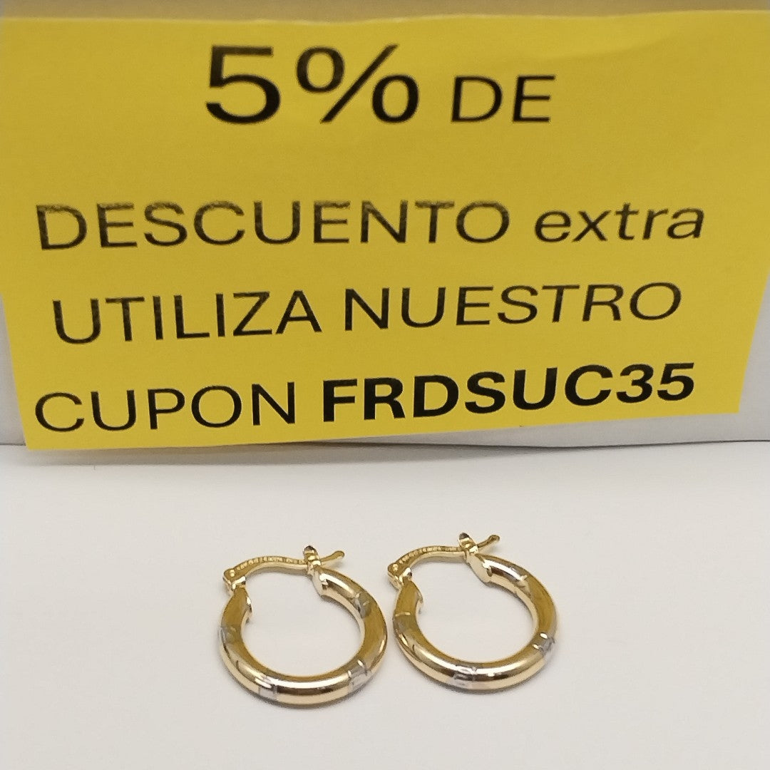 ARETES ARRACADAS COMBINADAS 14K 1.6 GR (NUEVO)