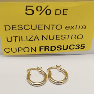 ARETES ARRACADAS COMBINADAS 14K 1.6 GR (NUEVO)