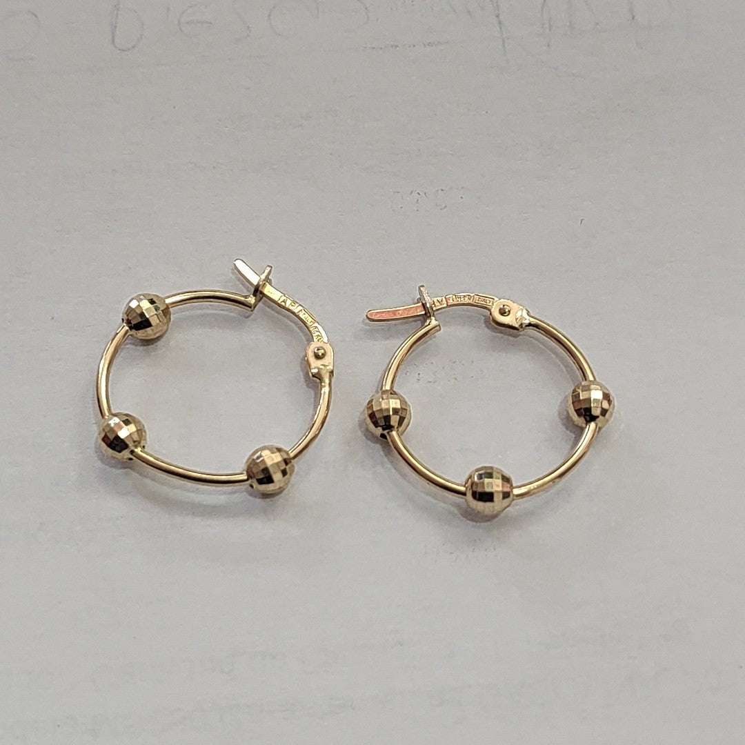 ARRACADAS PAR ORO 14 K 2.2 GRMS (SEMINUEVO)