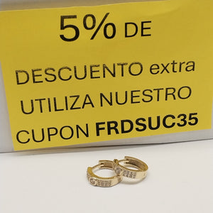ARETES ARRACADAS C CIRCONIAS 10K 2.7 GR (NUEVO)