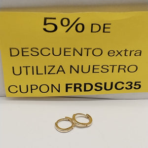 ARETES HUGGIE 14K 1.4 GR (NUEVO)
