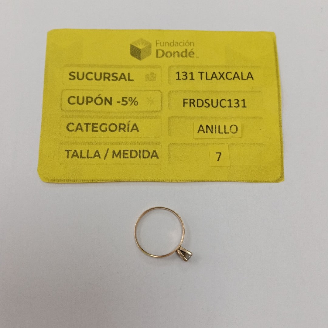 SOLITARIO ORO 14 K 1.4 GRMS (SEMINUEVO)