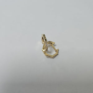 ARETES HUGGIES C CIRCONIAS 14K 1.7 GR (NUEVO)