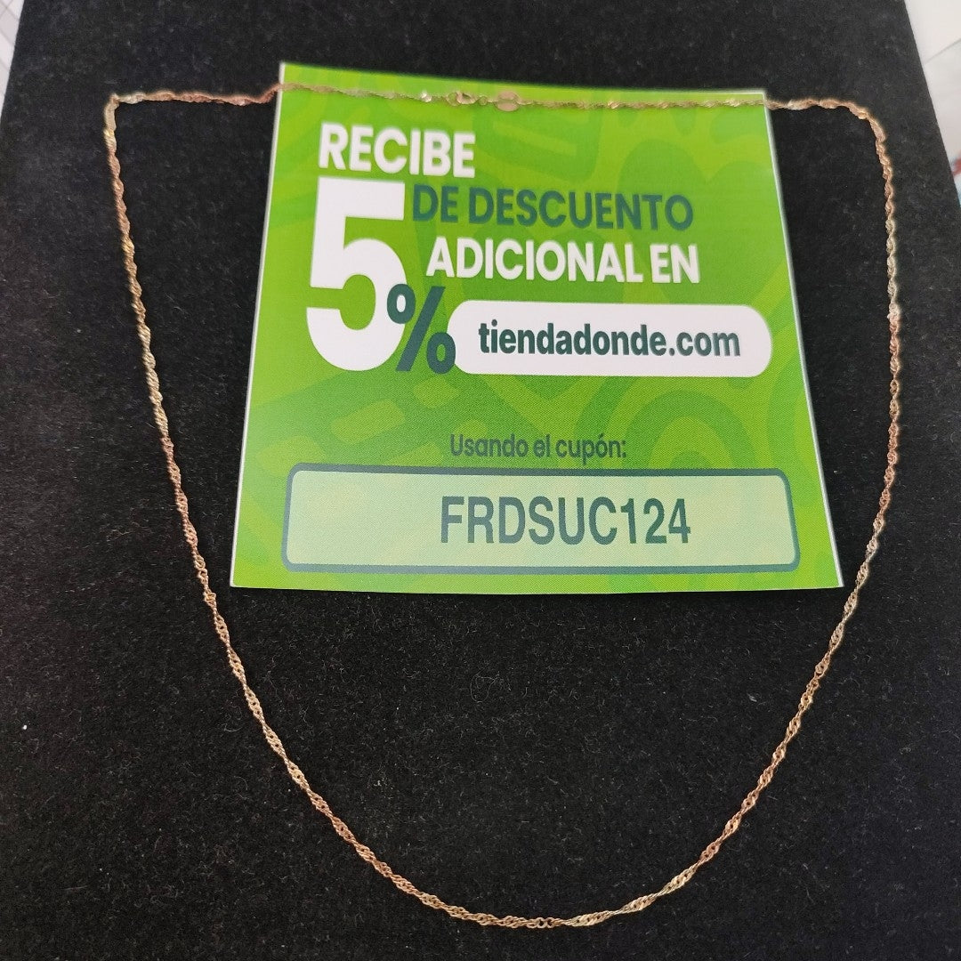 CADENA ORO, ORO COMBINADO 10 K 1.8 GRMS (SEMINUEVO)
