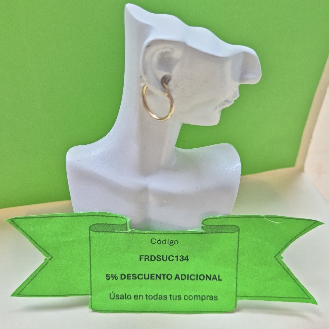 ARRACADAS PAR ORO 14 K 0.8 GRMS (SEMINUEVO)
