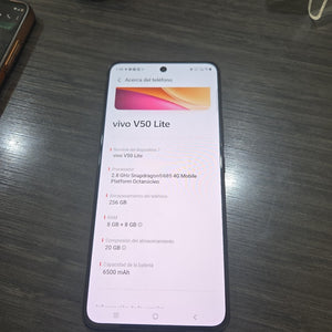 CELULAR VIVO V50 LITE V2441 (2025) 256 GB 8 GB RAM (SEMINUEVO)