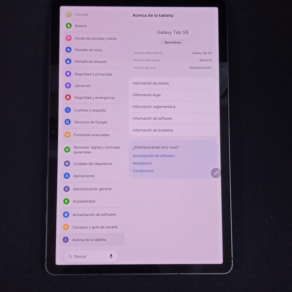 TABLETA SAMSUNG GALAXY TAB S9 SM-X710 (2023) 256 GB 12 GB RAM