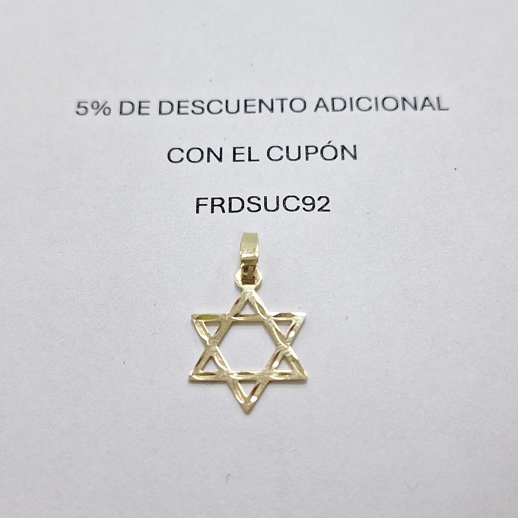 DIJE TEJIDO ESTRELLA DE DAVID 14K 0.5 GR (NUEVO)