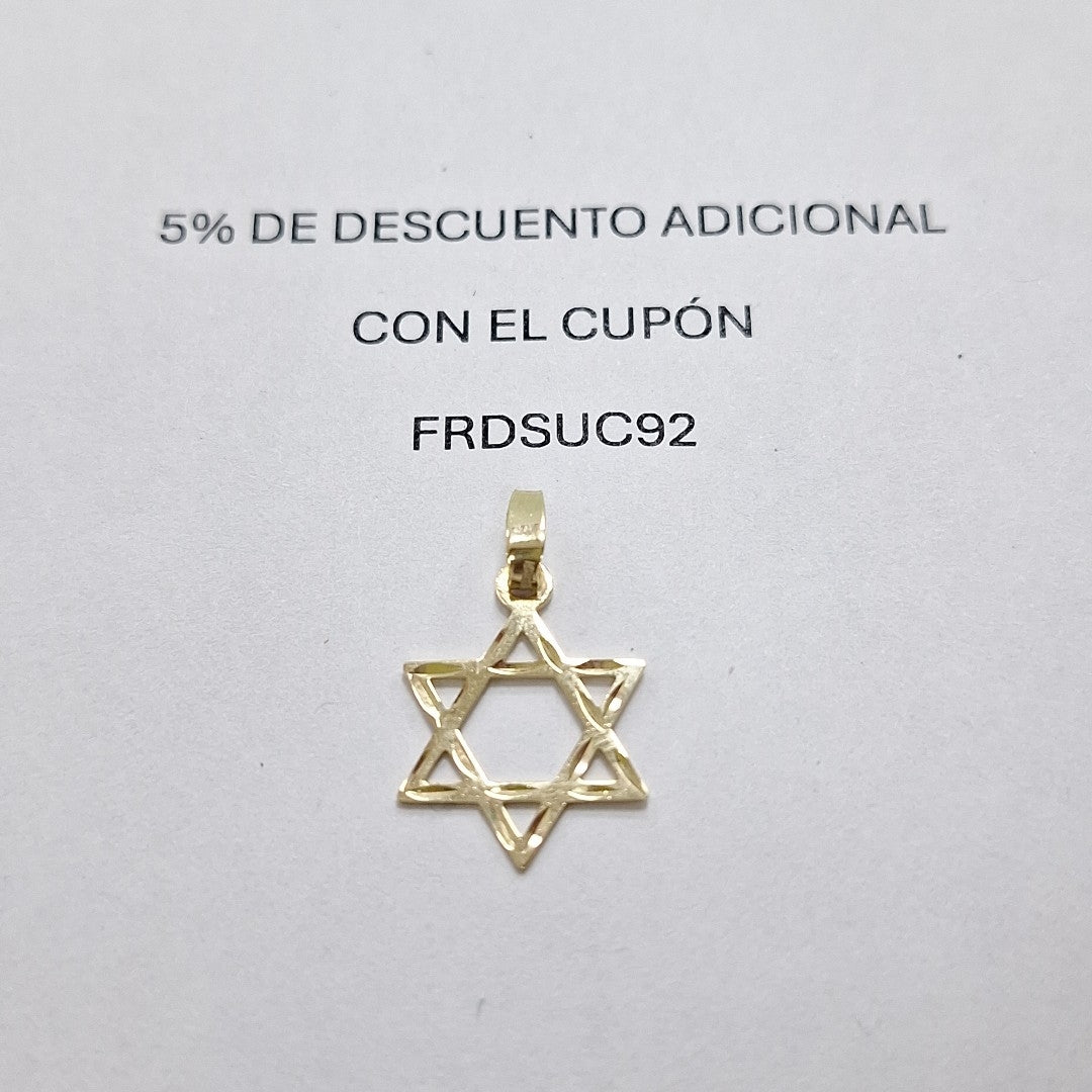 DIJE TEJIDO ESTRELLA DE DAVID 14K 0.5 GR (NUEVO)