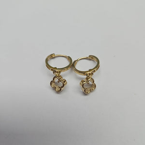 ARETES ARRACADAS CON DIJE 14K 2.4 GR (NUEVO)