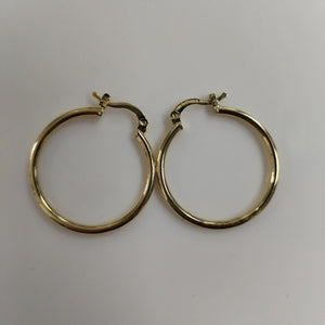 ARETES TEJIDO ARRACADAS LISAS 14K 1.5 GR (NUEVO)
