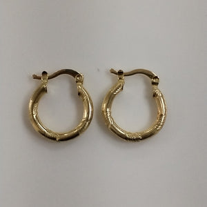 ARETES TEJIDO ARRACADAS CON DISEÑO 14K 2.6 GR (NUEVO)