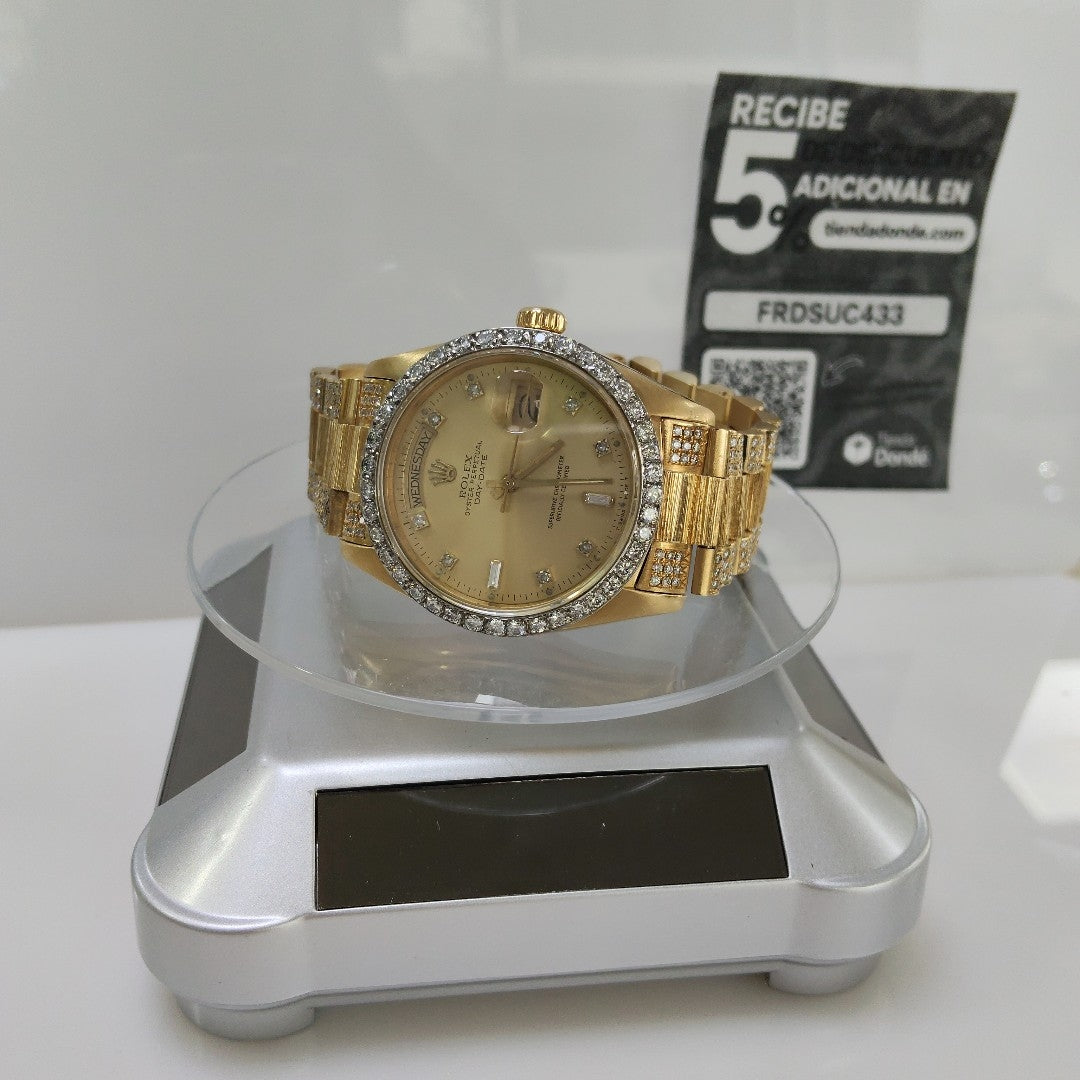 RELOJ CAJA Y PULSO ORO ORO 18 K 133.4 GRMS (SEMINUEVO)