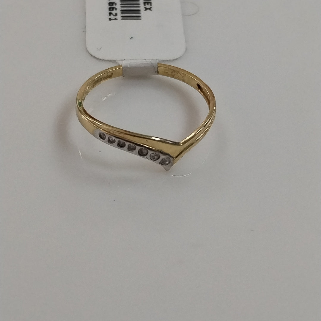 ANILLOS CON CIRCONIAS 14K TALLA 7 1 GR (NUEVO)