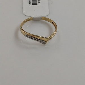 ANILLOS CON CIRCONIAS 14K TALLA 7 1 GR (NUEVO)