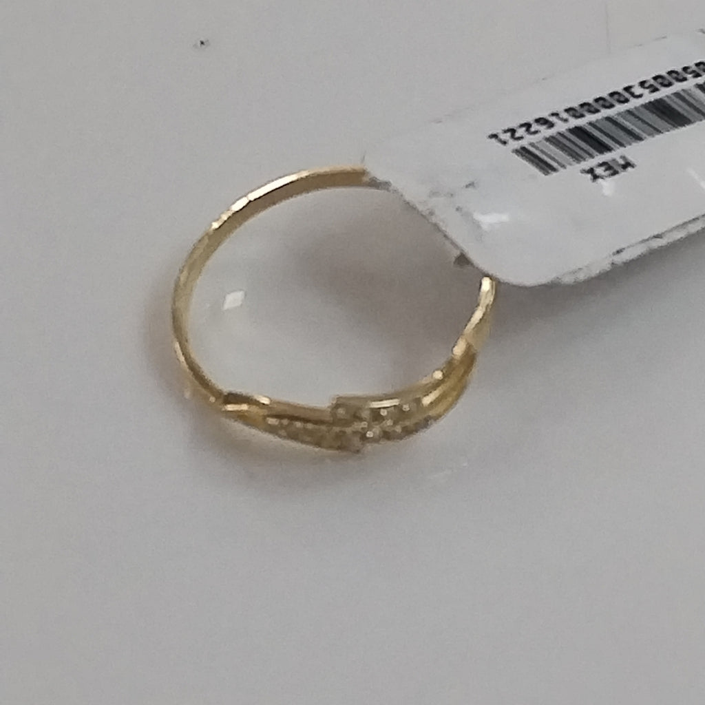 ANILLOS CON CIRCONIAS 14K TALLA 7 0.8 GR (NUEVO)