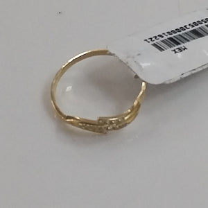 ANILLOS CON CIRCONIAS 14K TALLA 7 0.8 GR (NUEVO)