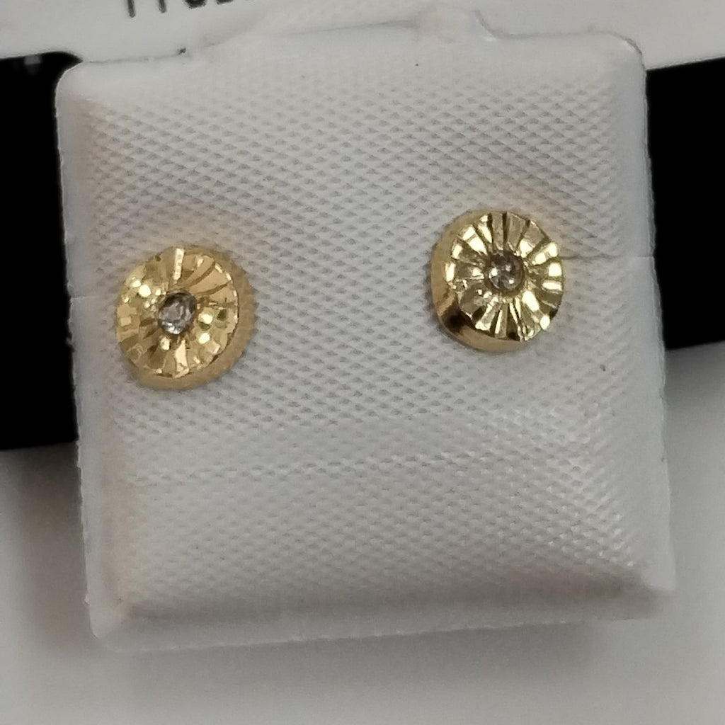 BROQUELES BROQUEL FIG BOTON C CIRCONIA 14K 0.2916 GR (NUEVO)