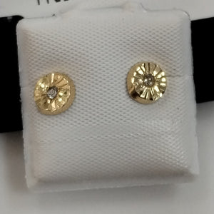 BROQUELES BROQUEL FIG BOTON C CIRCONIA 14K 0.2916 GR (NUEVO)