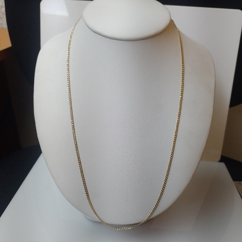 CADENAS BARBADA DIAMANTADA ORO 14K 60 CM 6.1 GR (NUEVO)