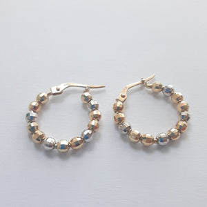 ARRACADAS PAR ORO COMBINADO 14 K 3 GRMS (SEMINUEVO)