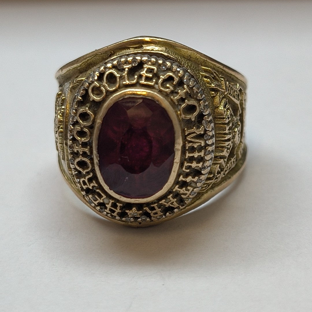 ANILLO DE GRADUACIÓN ORO 8 K 21.5 GRMS (SEMINUEVO)