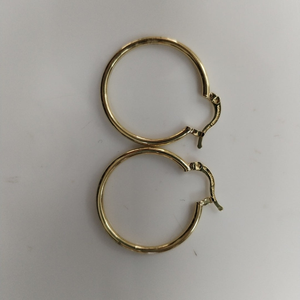 ARETES TEJIDO ARRACADAS LISAS 14K 1.5 GR (NUEVO)