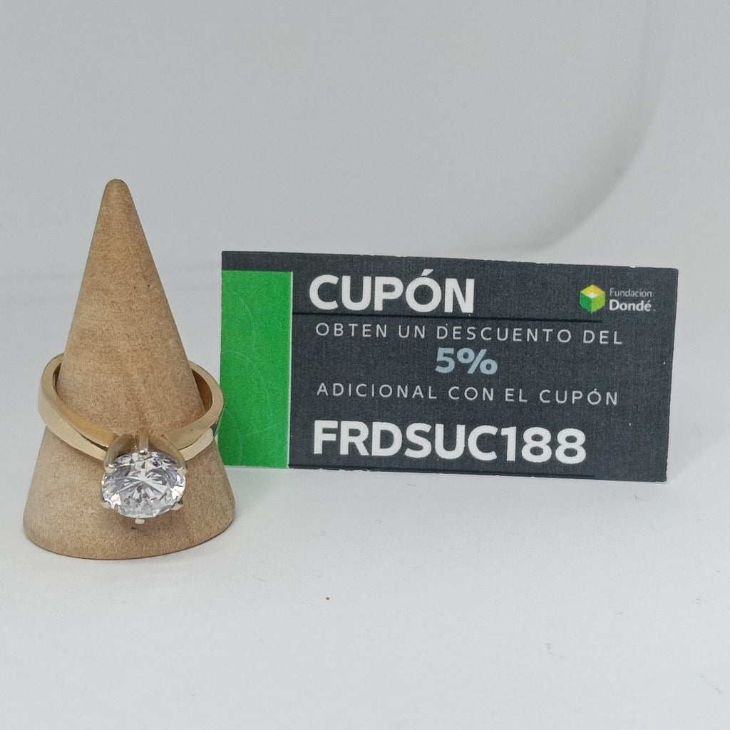 SOLITARIO ORO 14 K 5.7 GRMS (SEMINUEVO)