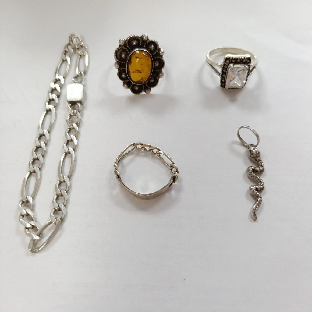 ANILLITO, DIJE, PULSERA PLATA 23.7 GRMS (SEMINUEVO)