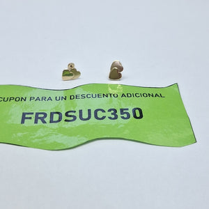 BROQUELES BROQUEL CORAZON DOBLE 14K 0.2171 GR (NUEVO)