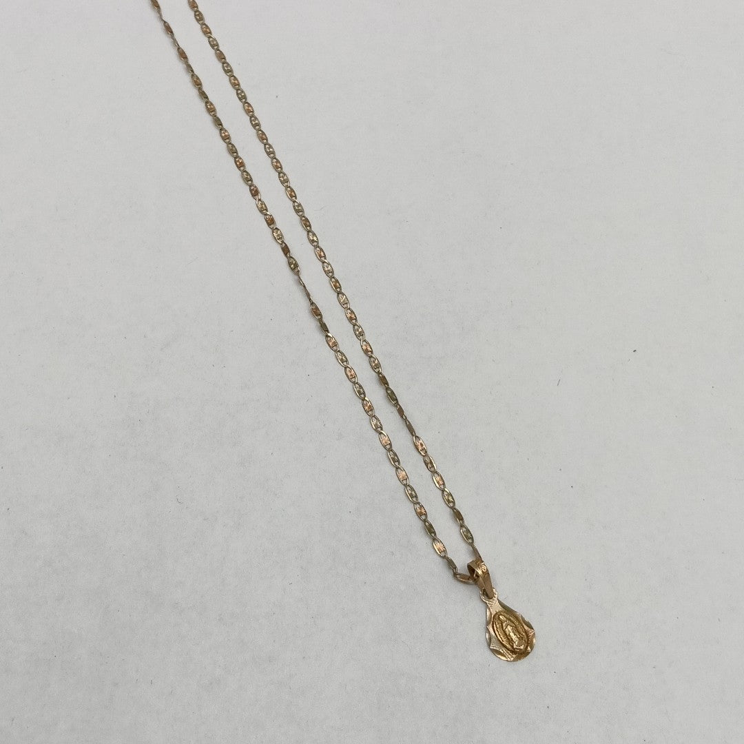 CADENA, MEDALLA RELIGIOSA ORO 10 K 1.4 GRMS (SEMINUEVO)