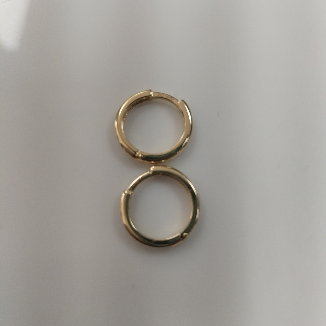 ARETES HUGGIES C CIRCONIA 14K 1.7 GR (NUEVO)