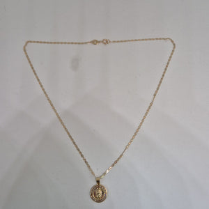 CADENA, MEDALLA RELIGIOSA ORO, ORO COMBINADO 10 K 2.1 GRMS (SEMINUEVO)