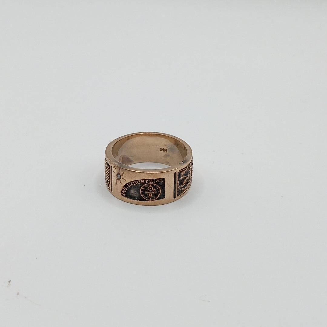 ANILLO DE GRADUACIÓN ORO 10 K 9,90 GRMS (SEMINUEVO)