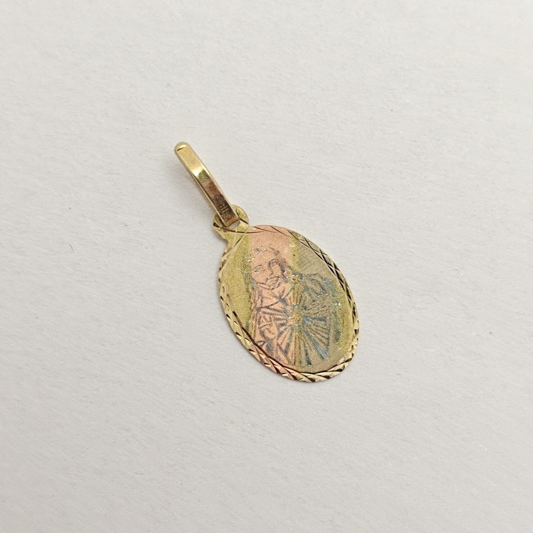 MEDALLA RELIGIOSA ORO COMBINADO 10 K 0.3 GRMS (SEMINUEVO)
