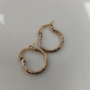ARETES ARRACADAS COMBINADAS 14K 2.1 GR (NUEVO)