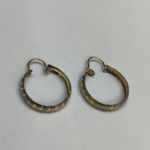 ARRACADAS PAR ORO COMBINADO 10 K 2,20 GRMS (SEMINUEVO)