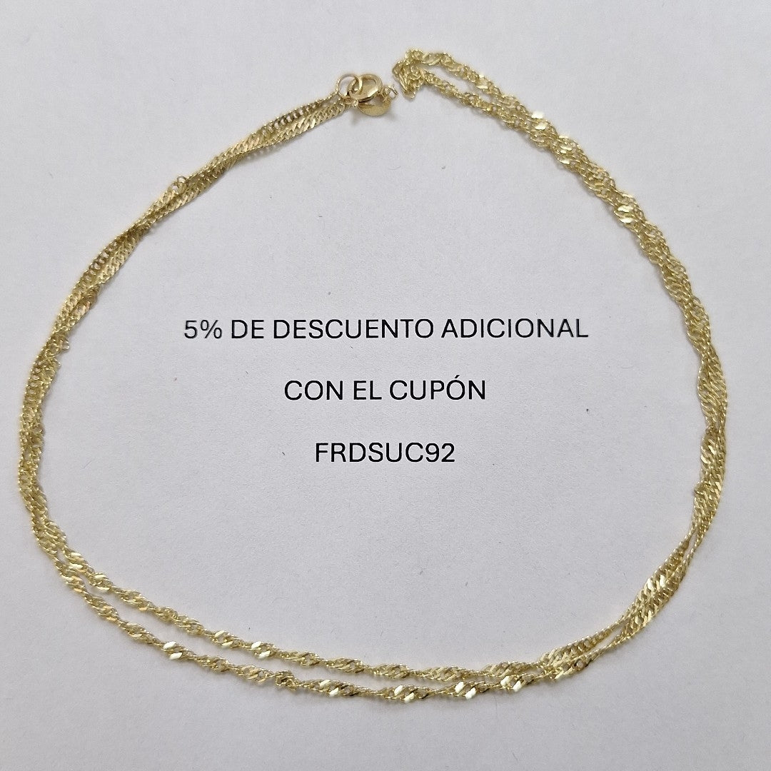 CADENA MEDIO TORZAL 10K 55 CM 2.4 GR (NUEVO)