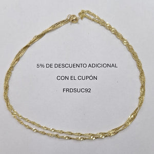 CADENA MEDIO TORZAL 10K 55 CM 2.4 GR (NUEVO)
