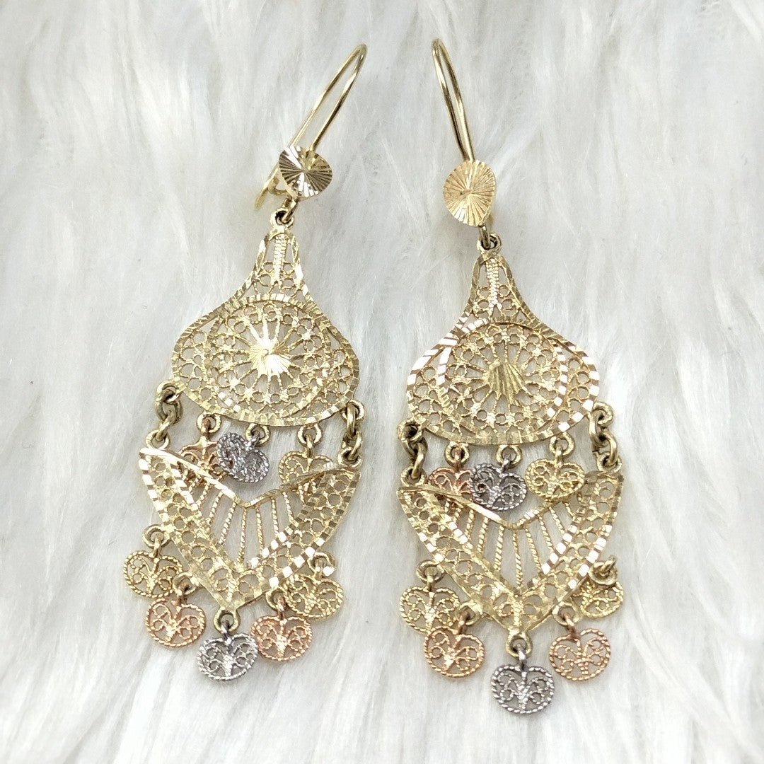 ARETES PAR ORO 14 K 8.4 GRMS (SEMINUEVO)