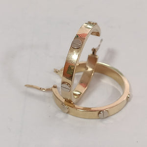 ARRACADAS PAR ORO,RODIADO 14 K 5,00 GRMS (SEMINUEVO)