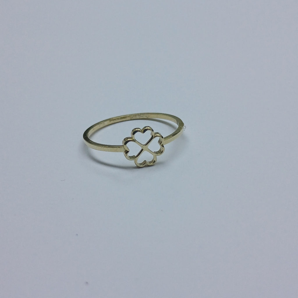 ANILLOS ANILLITO FIG TREBOL 10K TALLA 7 0.8 GR (NUEVO)