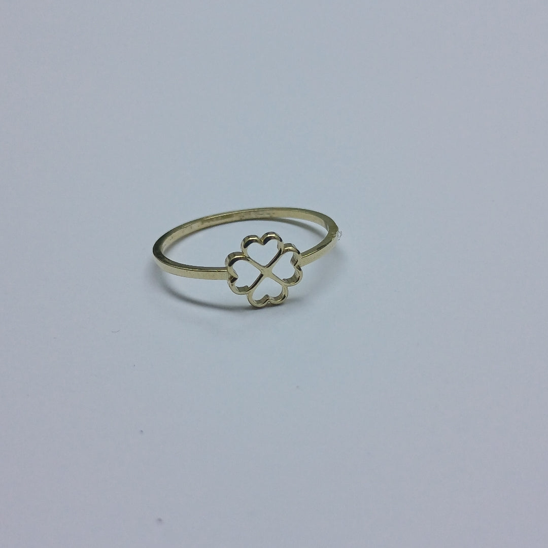 ANILLOS ANILLITO FIG TREBOL 10K TALLA 7 0.8 GR (NUEVO)