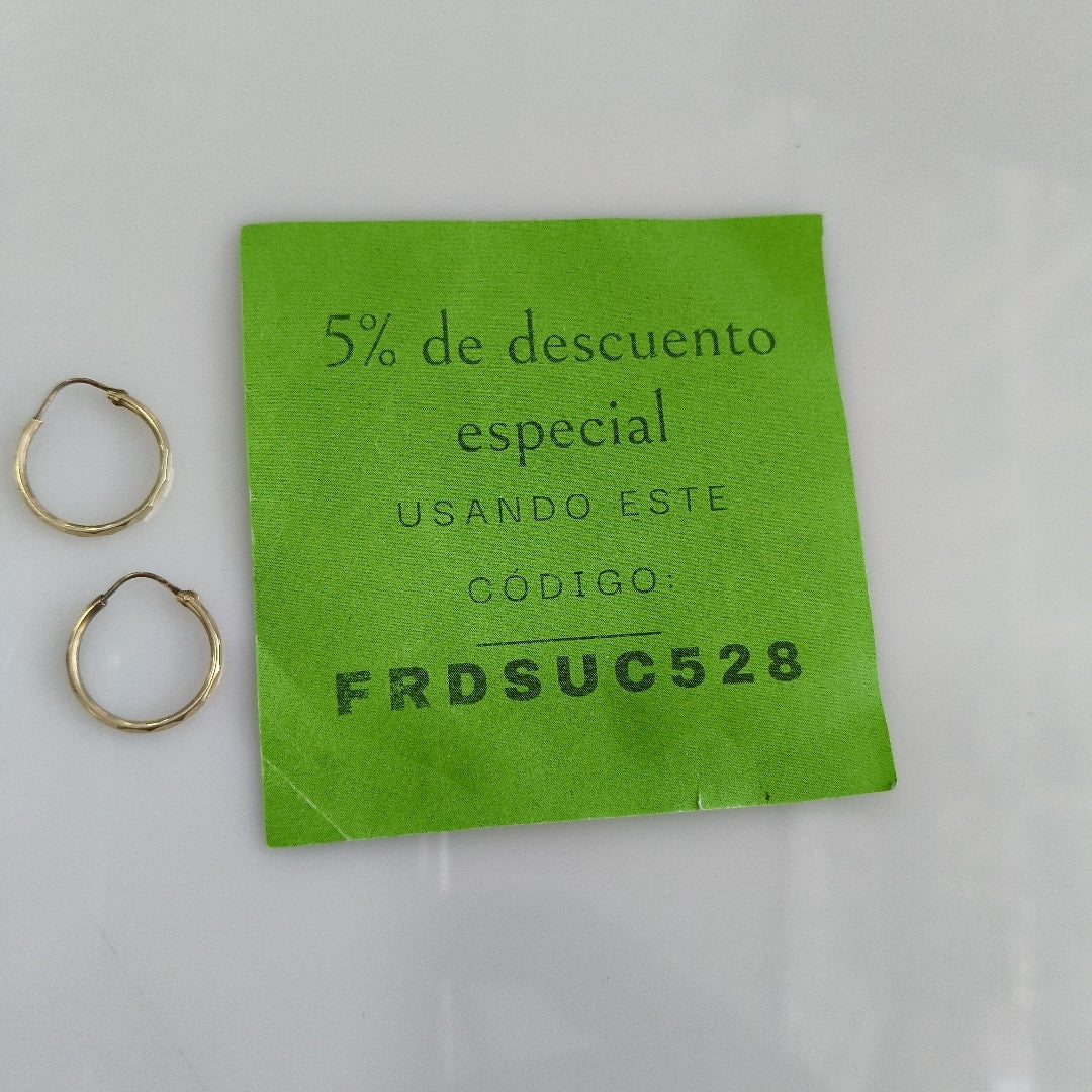 ARRACADAS PAR ORO 14 K 1.3 GRMS (SEMINUEVO)