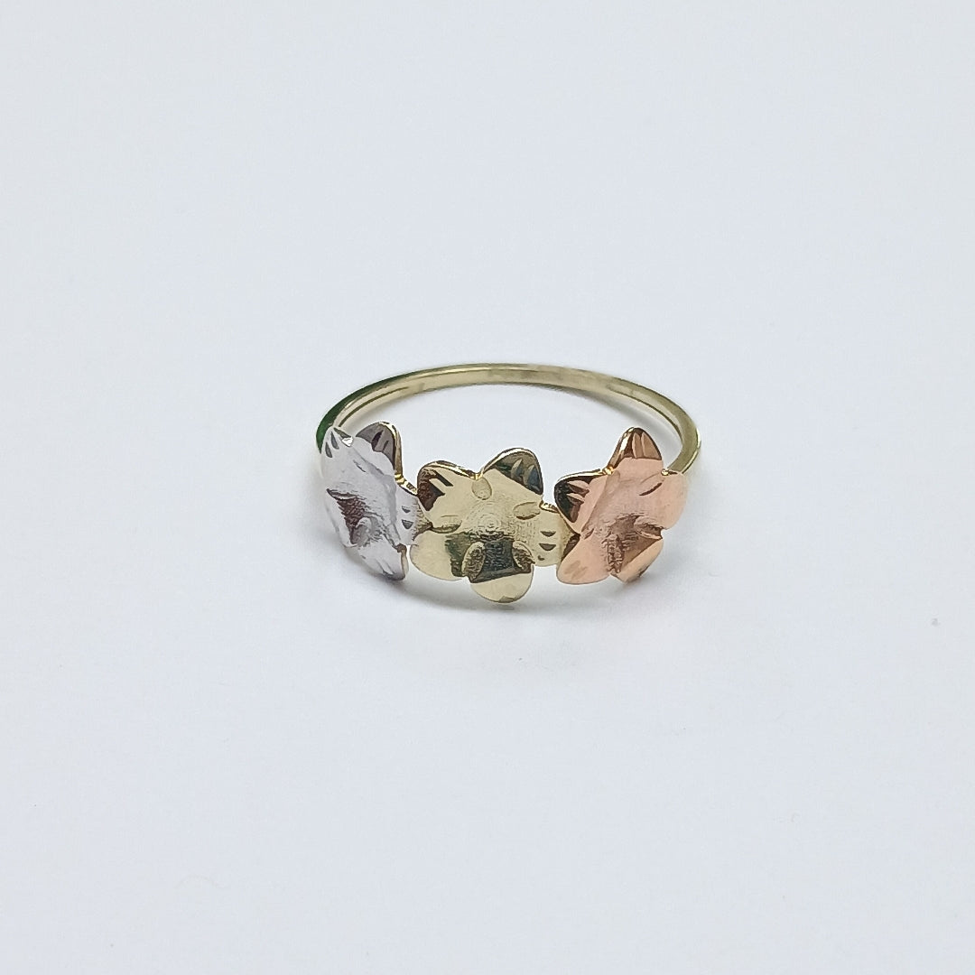 ANILLOS ANILLITO FIG FLORES 10K TALLA 8 1.2 GR (NUEVO)